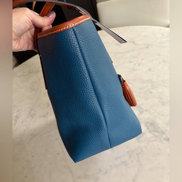 Dooney & Bourke Blue Pebble Leather Tote NWT - Picture 7 of 10